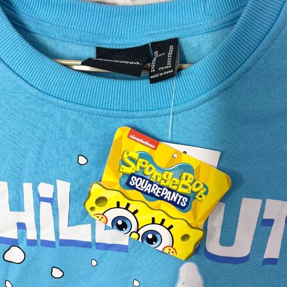 🎄NWT🤩 |•NICKELODEAN•| Spongebob Squarepants! Holiday Christmas Sweatshirt XL - Picture 5 of 6